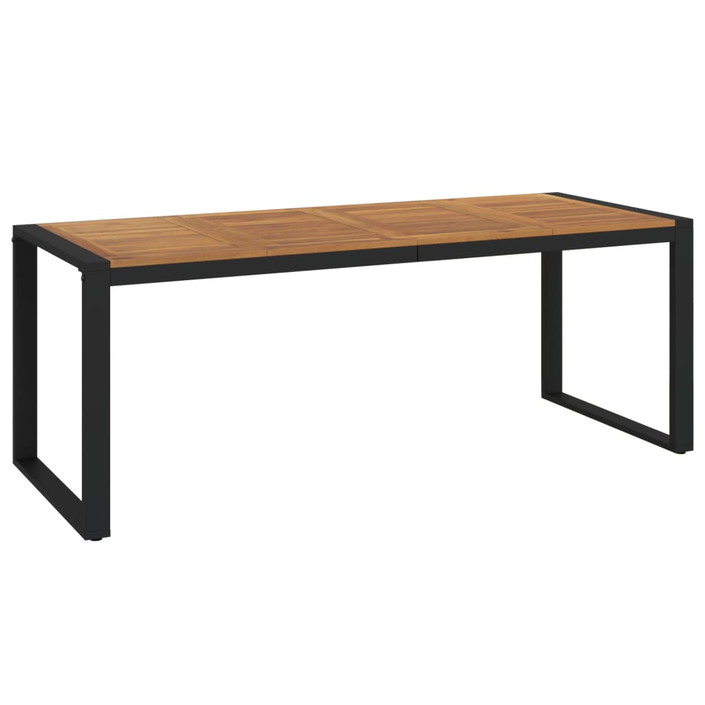 Tuintafel met U-vormige poten 180x90x75 cm massief acaciahout