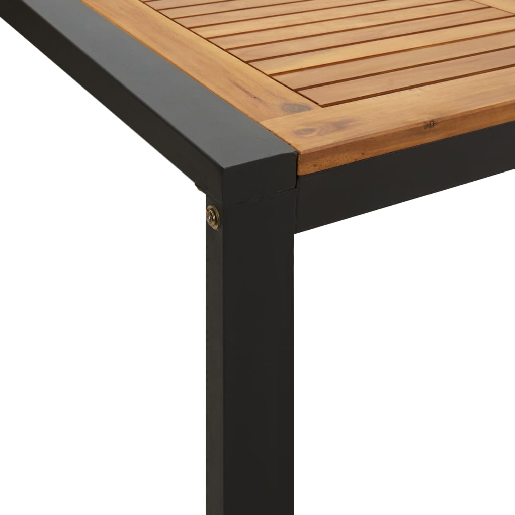 Tuintafel met U-vormige poten 180x90x75 cm massief acaciahout