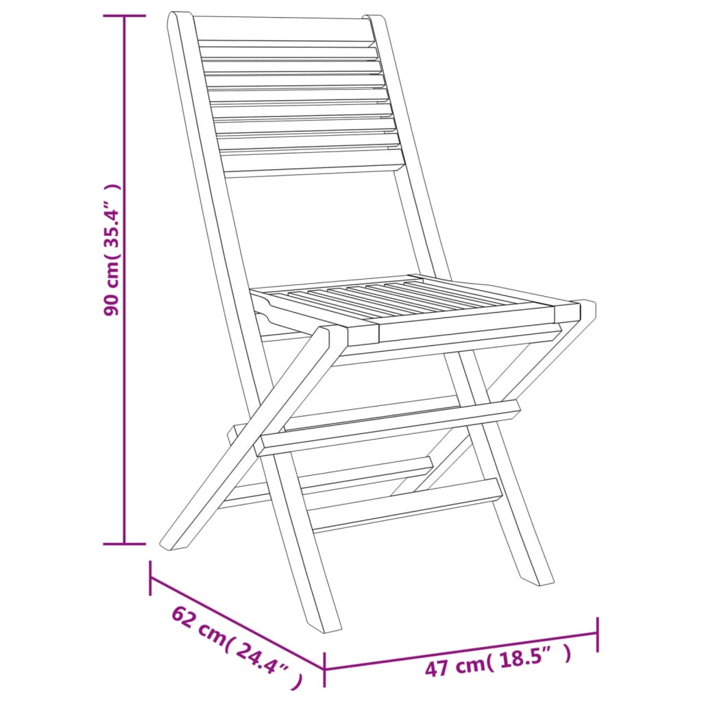 Tuinstoelen inklapbaar 8 st 55x62x90 cm massief teakhout