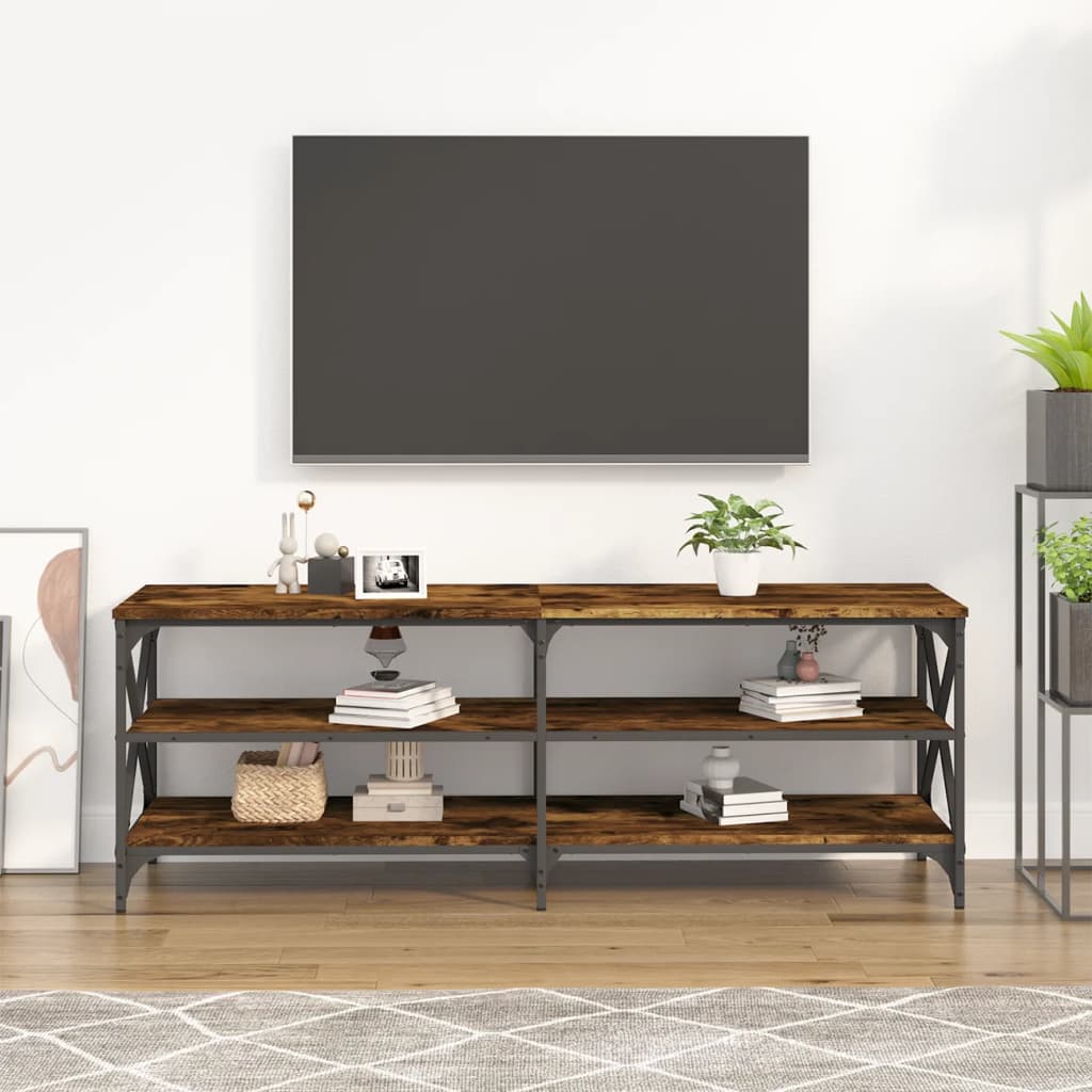 Tv-meubel 140x40x50 cm bewerkt hout eikenkleurig