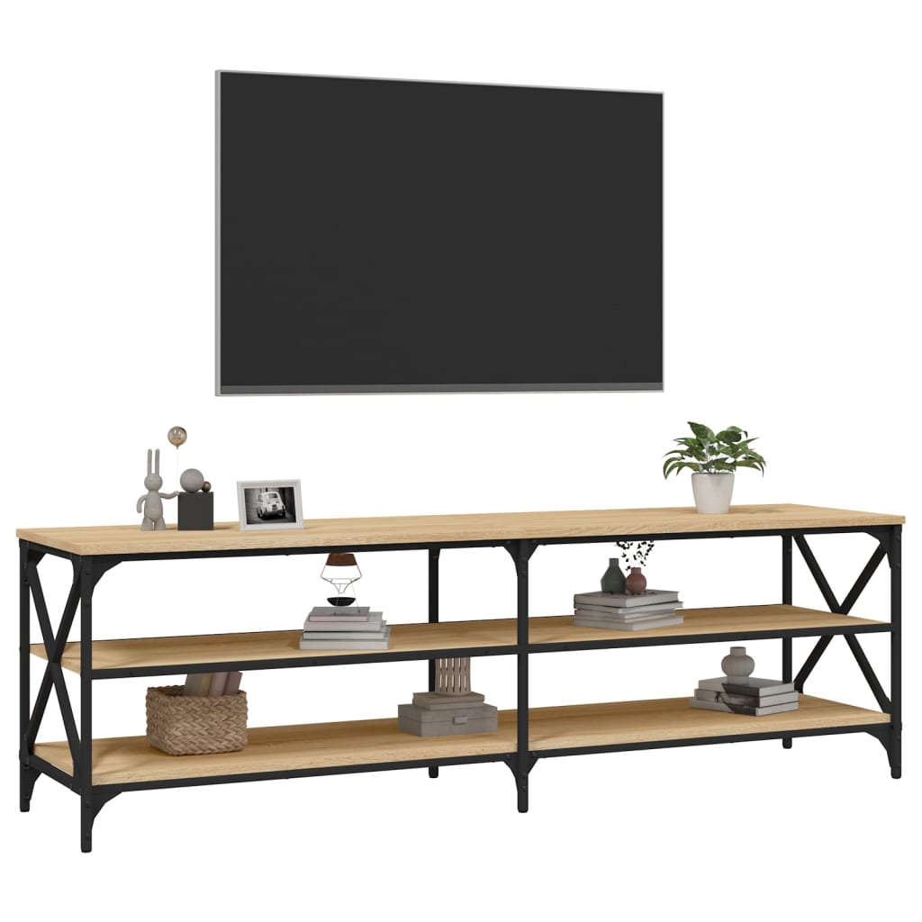 Tv-meubel 160x40x50 cm bewerkt hout eikenkleurig