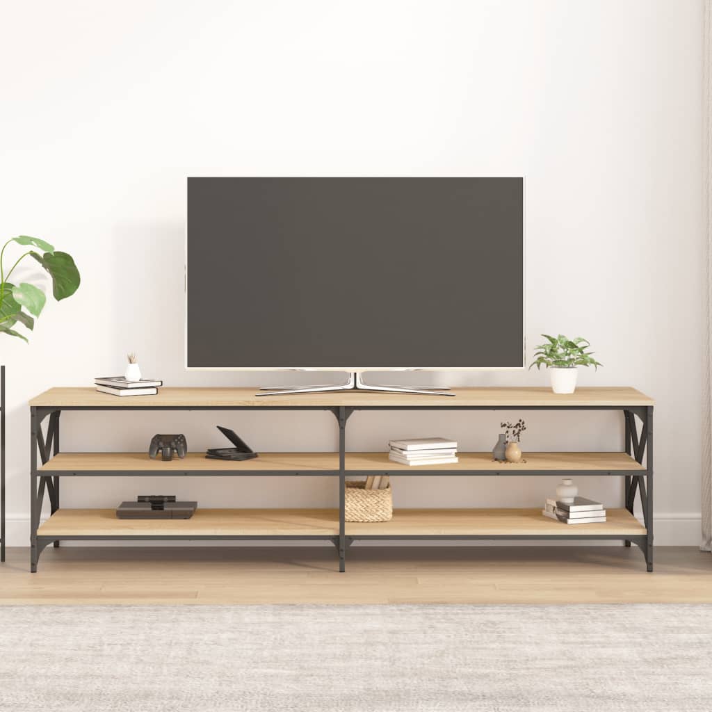 Tv-meubel 180x40x50 cm bewerkt hout eikenkleurig