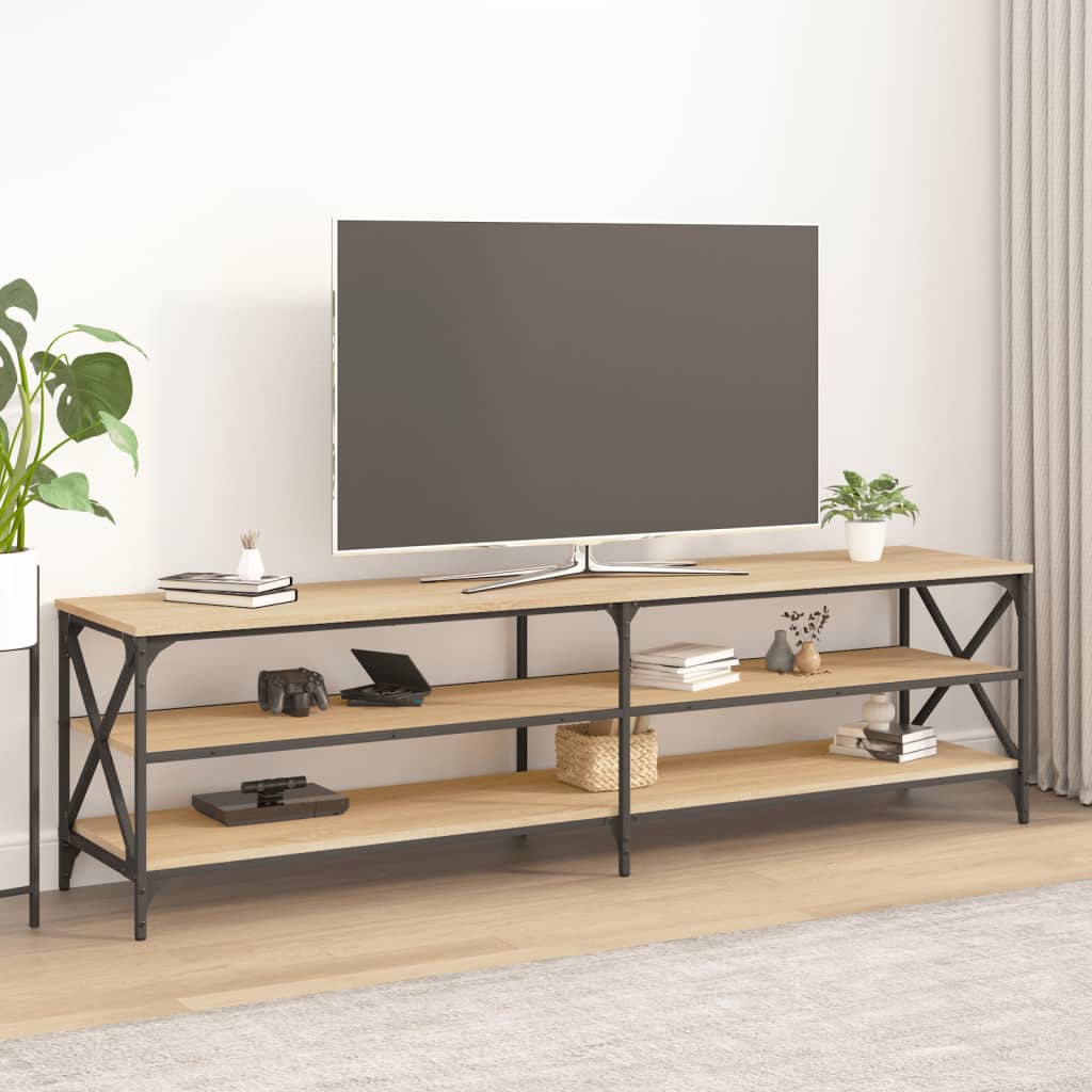 Tv-meubel 180x40x50 cm bewerkt hout eikenkleurig