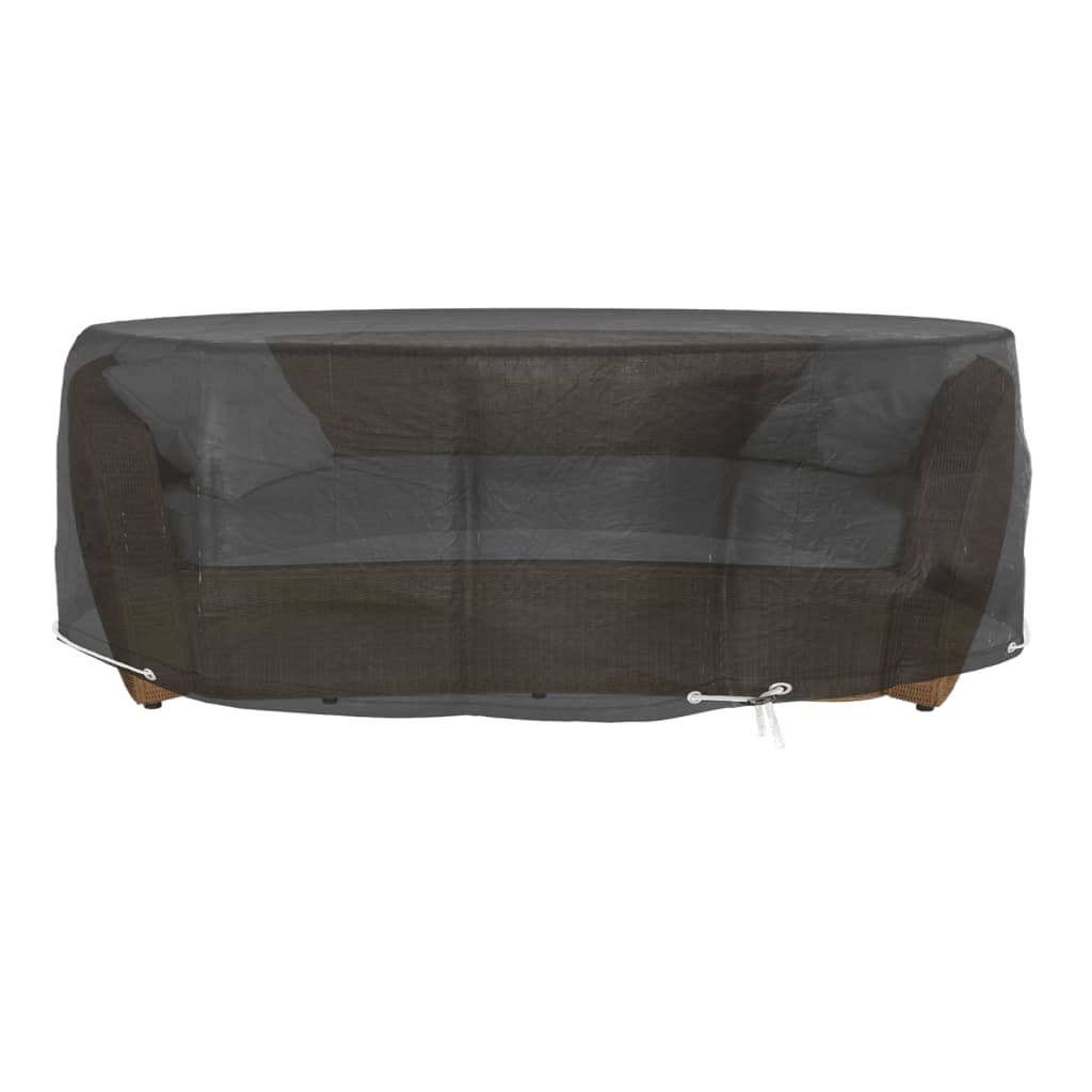 Tuinmeubelhoezen voor loungebed 2 st 10 oogjes rond Ø236x67 cm