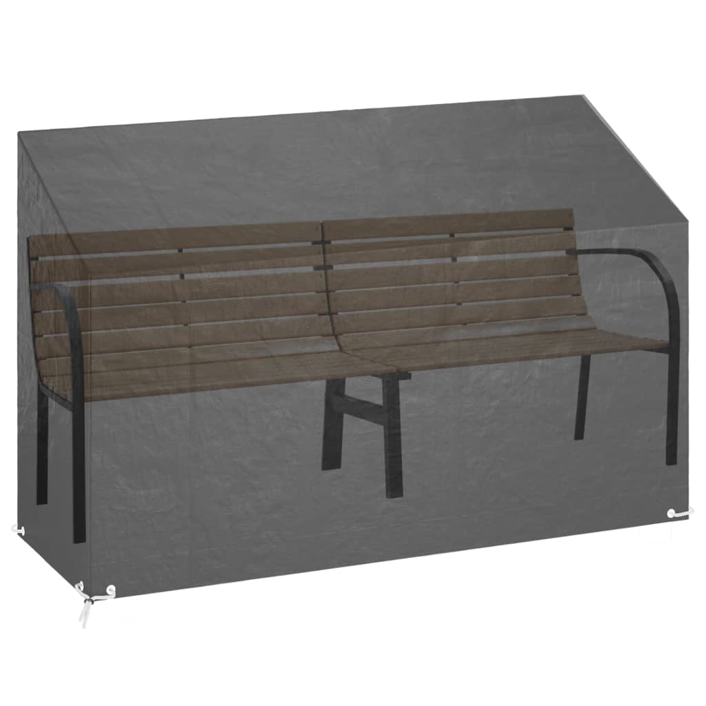 Tuinbankhoezen 2 st 8 oogjes 130x70x70/88 cm polyetheen