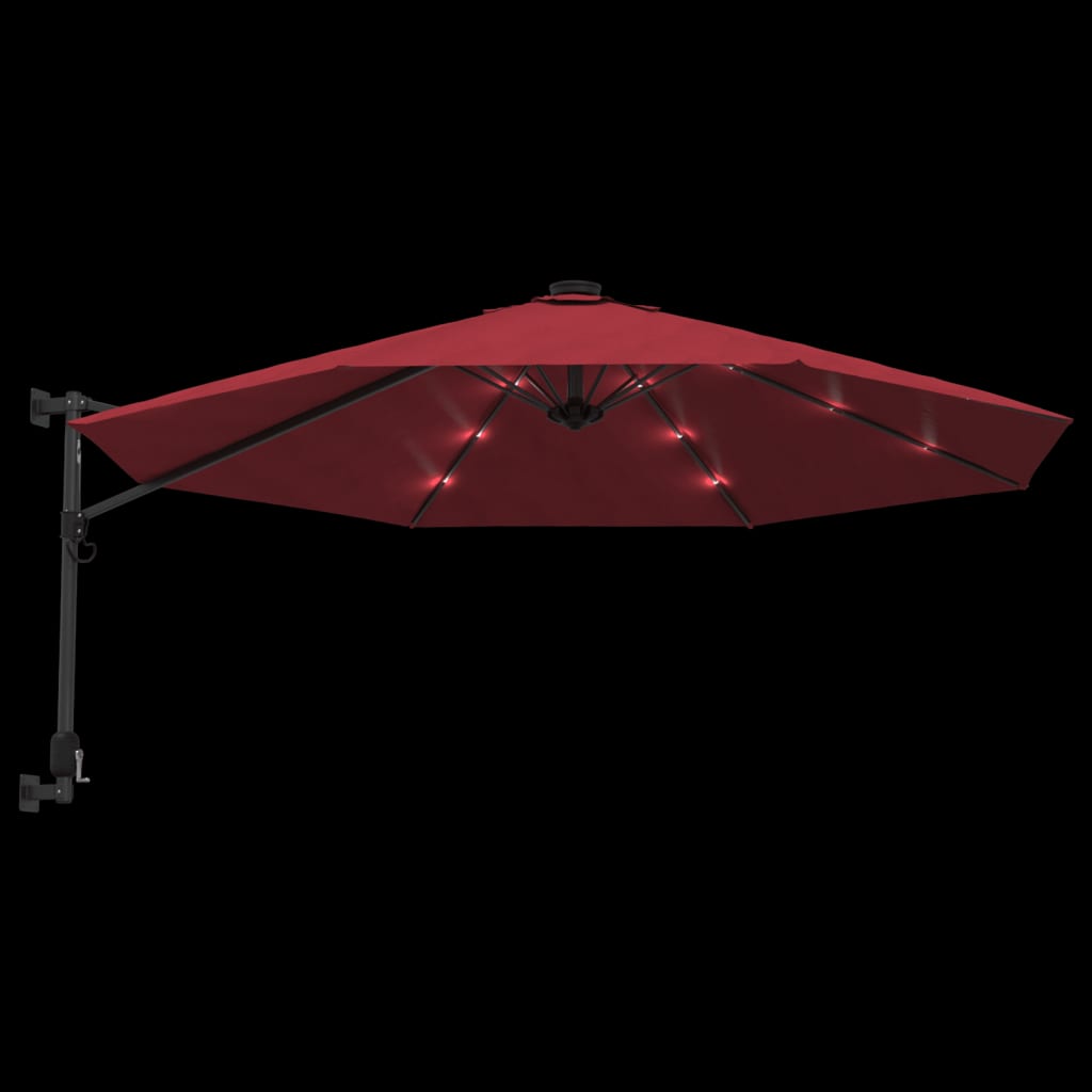 Wandparasol met LEDs 290 cm