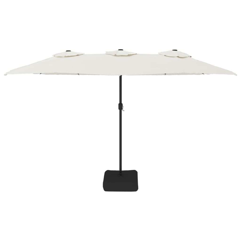 Parasol dubbel 449x245 cm zandwit