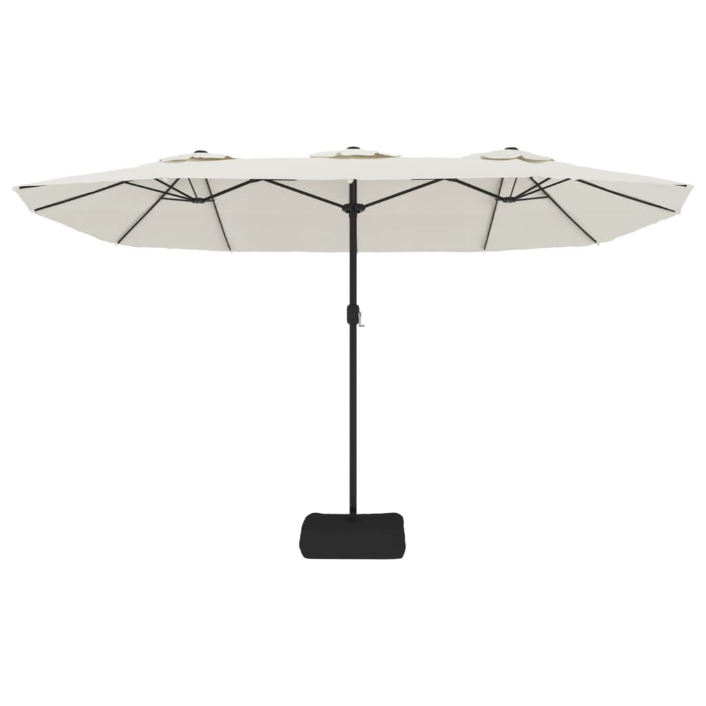 Parasol dubbel 449x245 cm zandwit