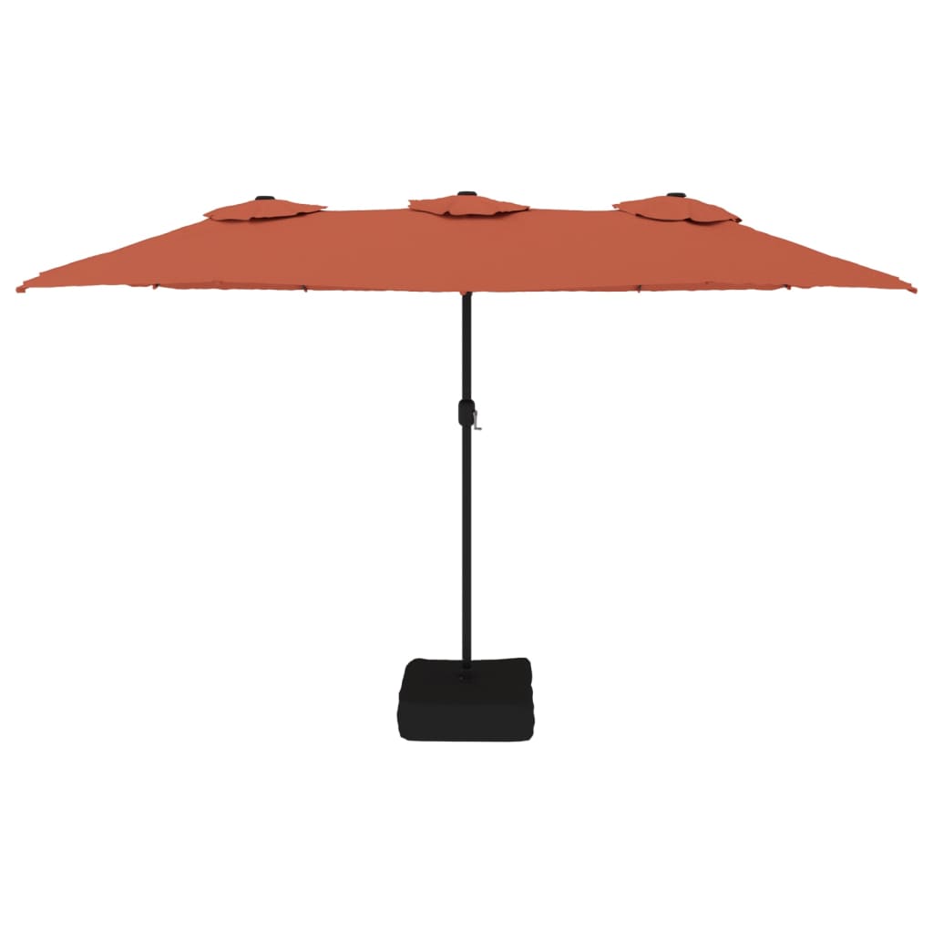 Parasol dubbel 449x245 cm zandwit