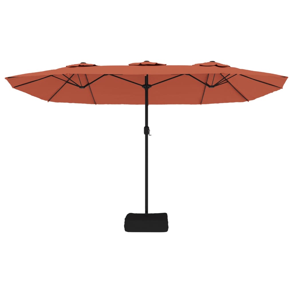 Parasol dubbel 449x245 cm zandwit