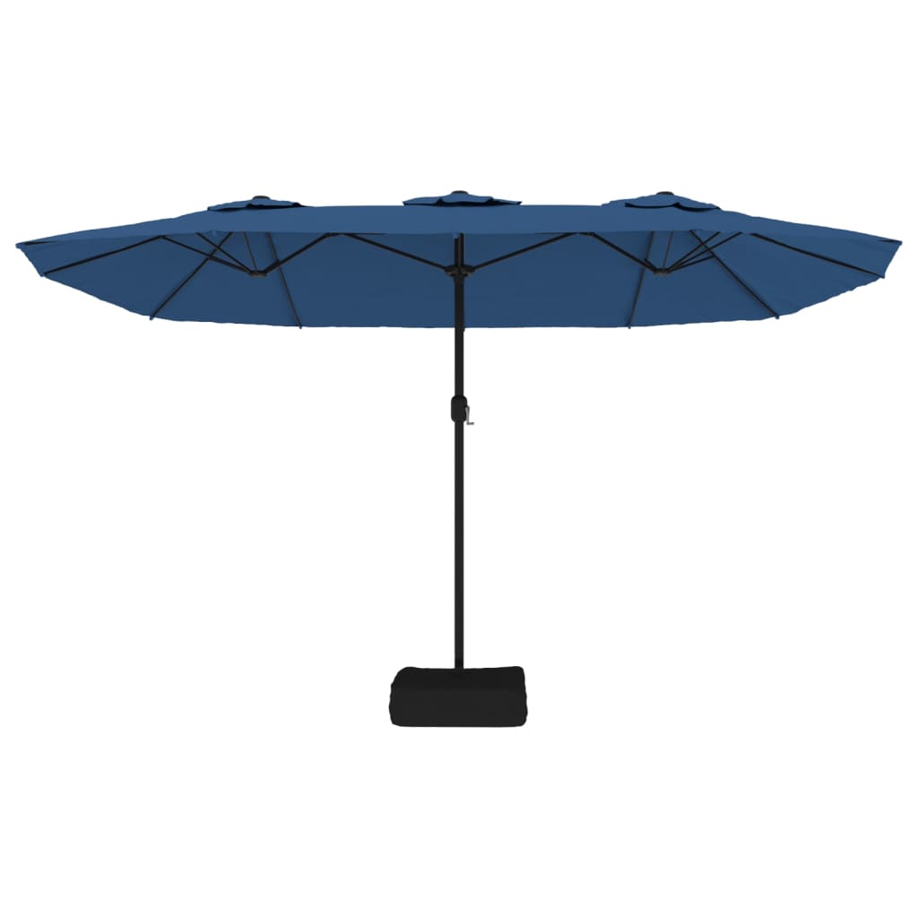 Parasol dubbel met LED 449x245 cm terracottakleurig