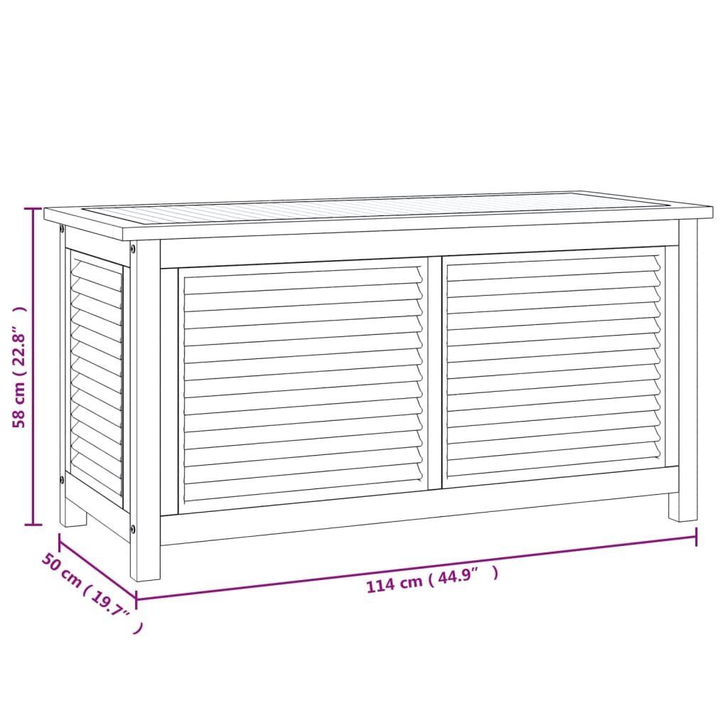 Tuinbox met zak 200x50x53 cm massief teakhout