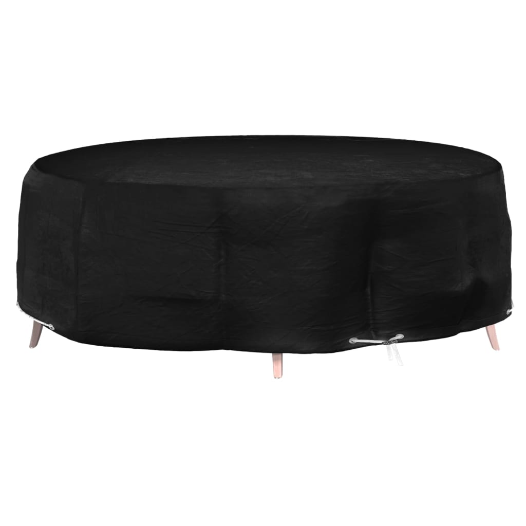 Tuinmeubelhoezen voor loungebed 2 st 10 oogjes rond Ø236x67 cm