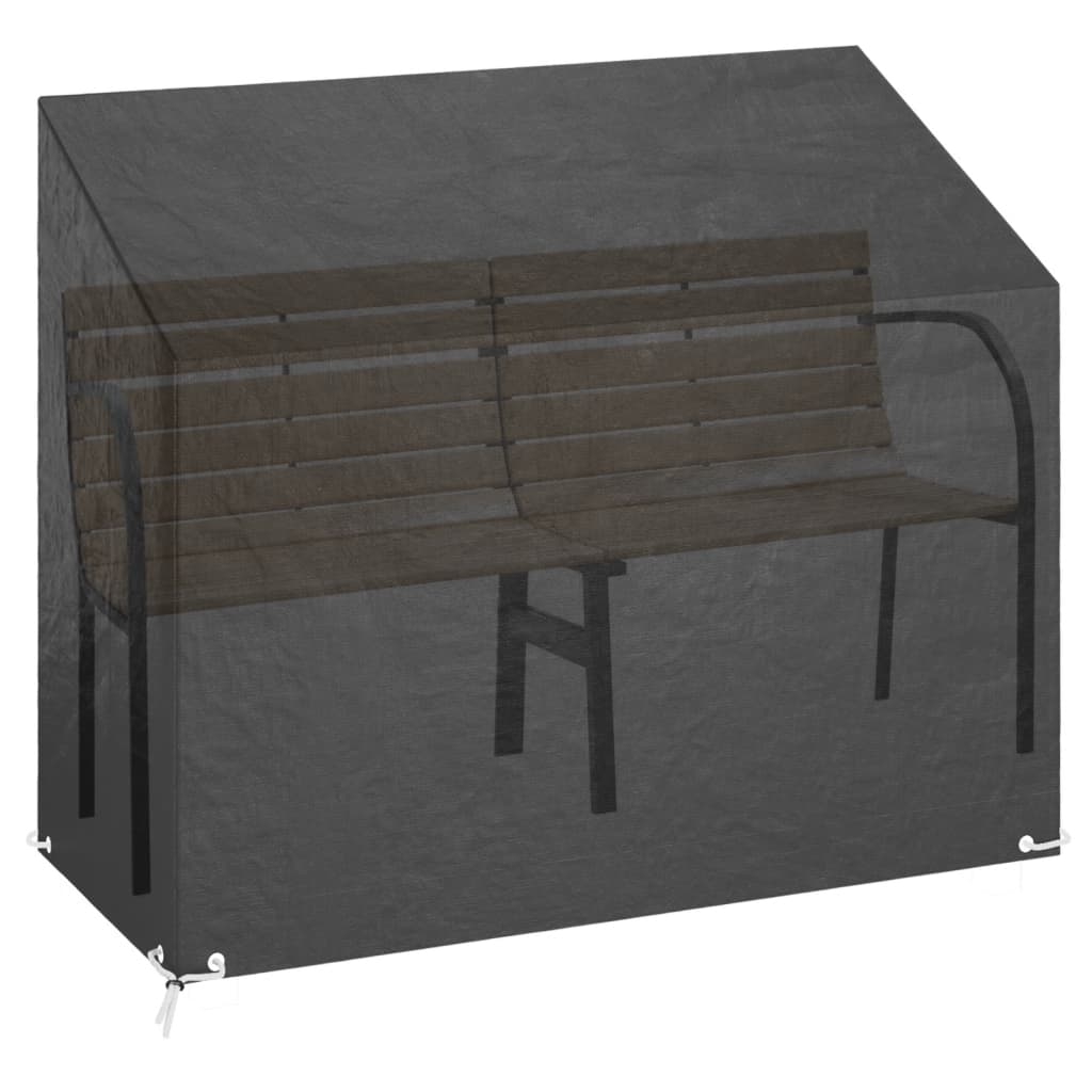 Tuinbankhoezen 2 st 8 oogjes 130x70x70/88 cm polyetheen