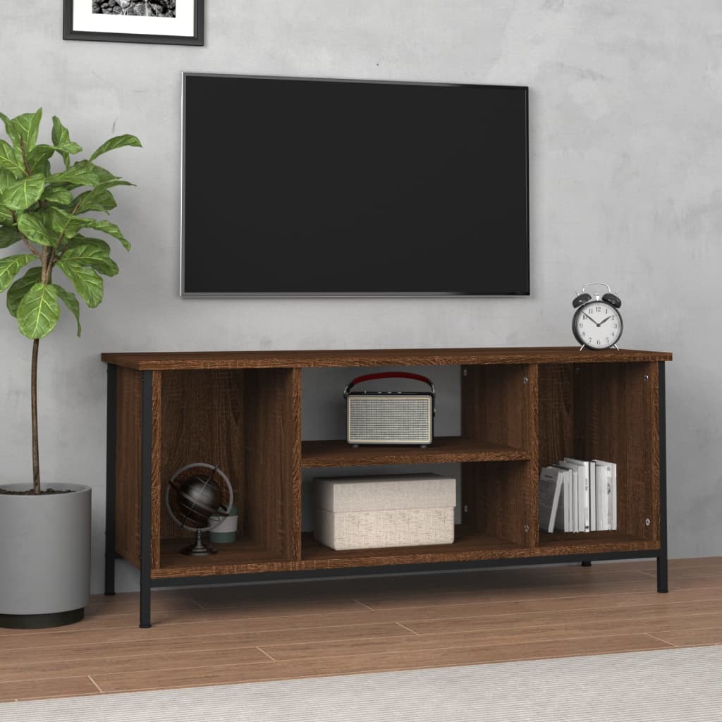 Tv-meubel 102x35x45 cm bewerkt hout eikenkleurig