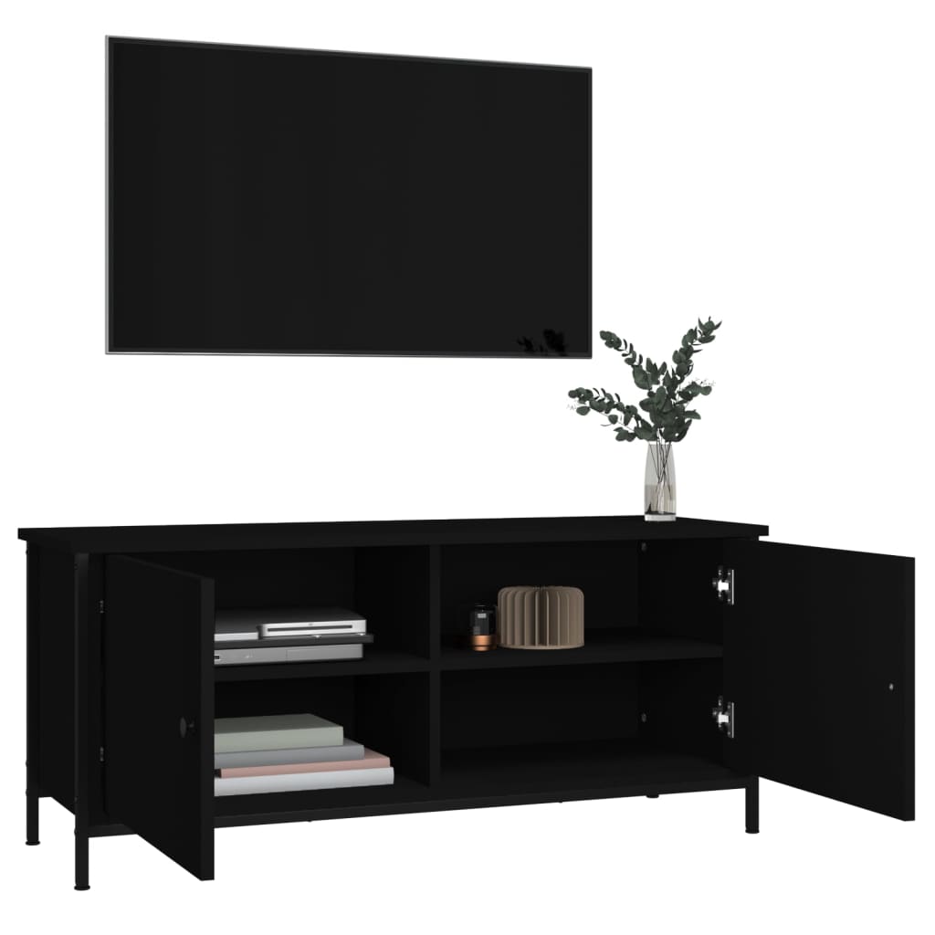 Tv-meubel met deuren 60x35x45 cm bewerkt hout