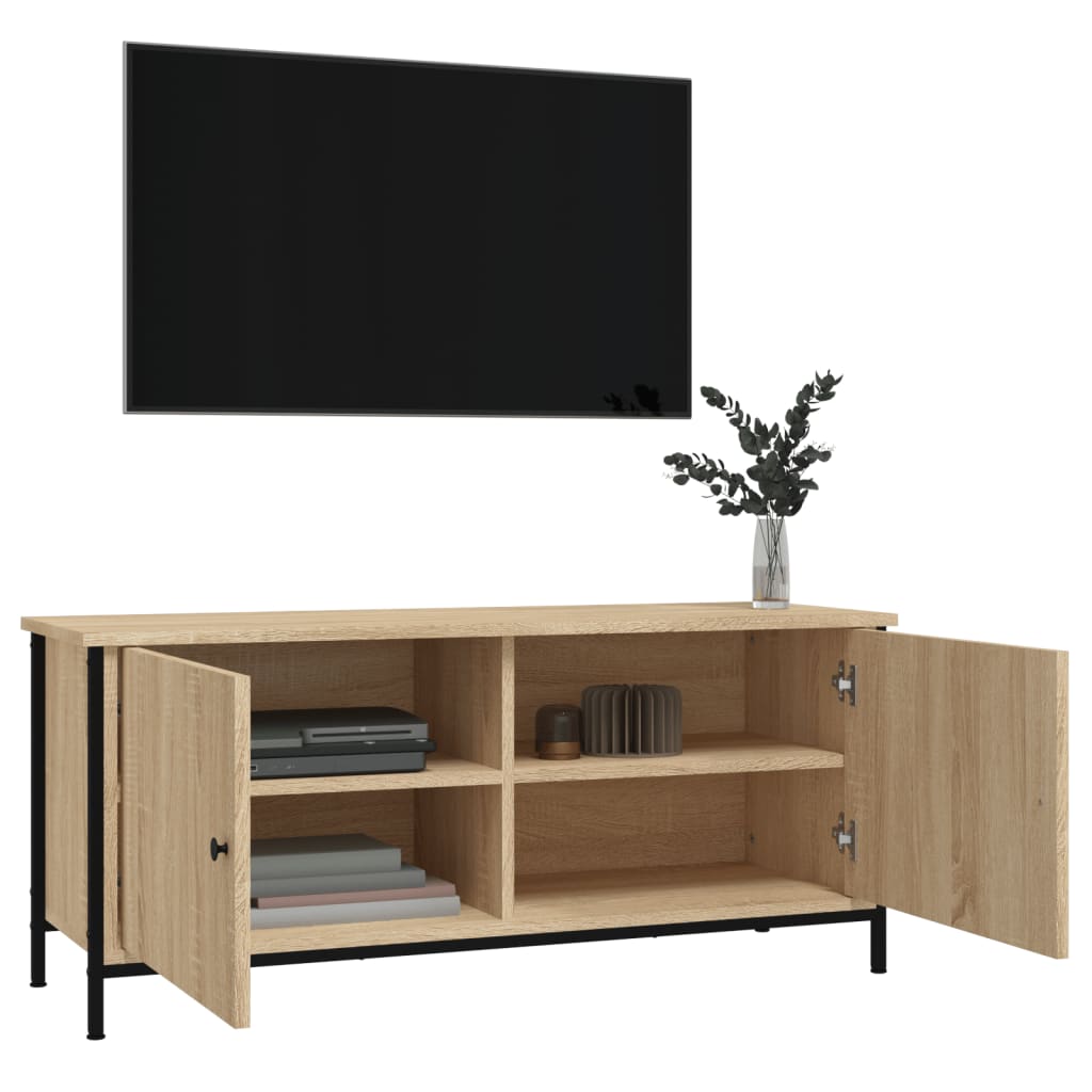 Tv-meubel met deuren 60x35x45 cm bewerkt hout