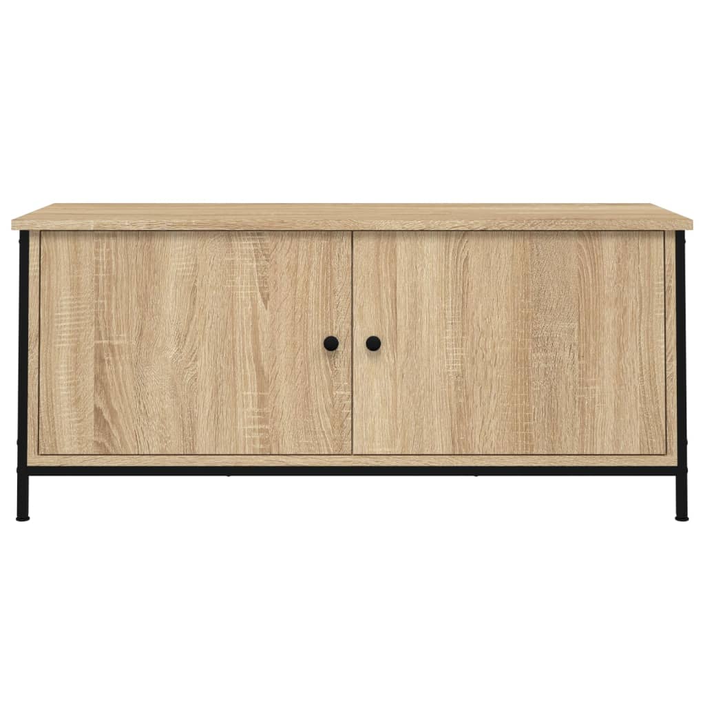 Tv-meubel met deuren 60x35x45 cm bewerkt hout