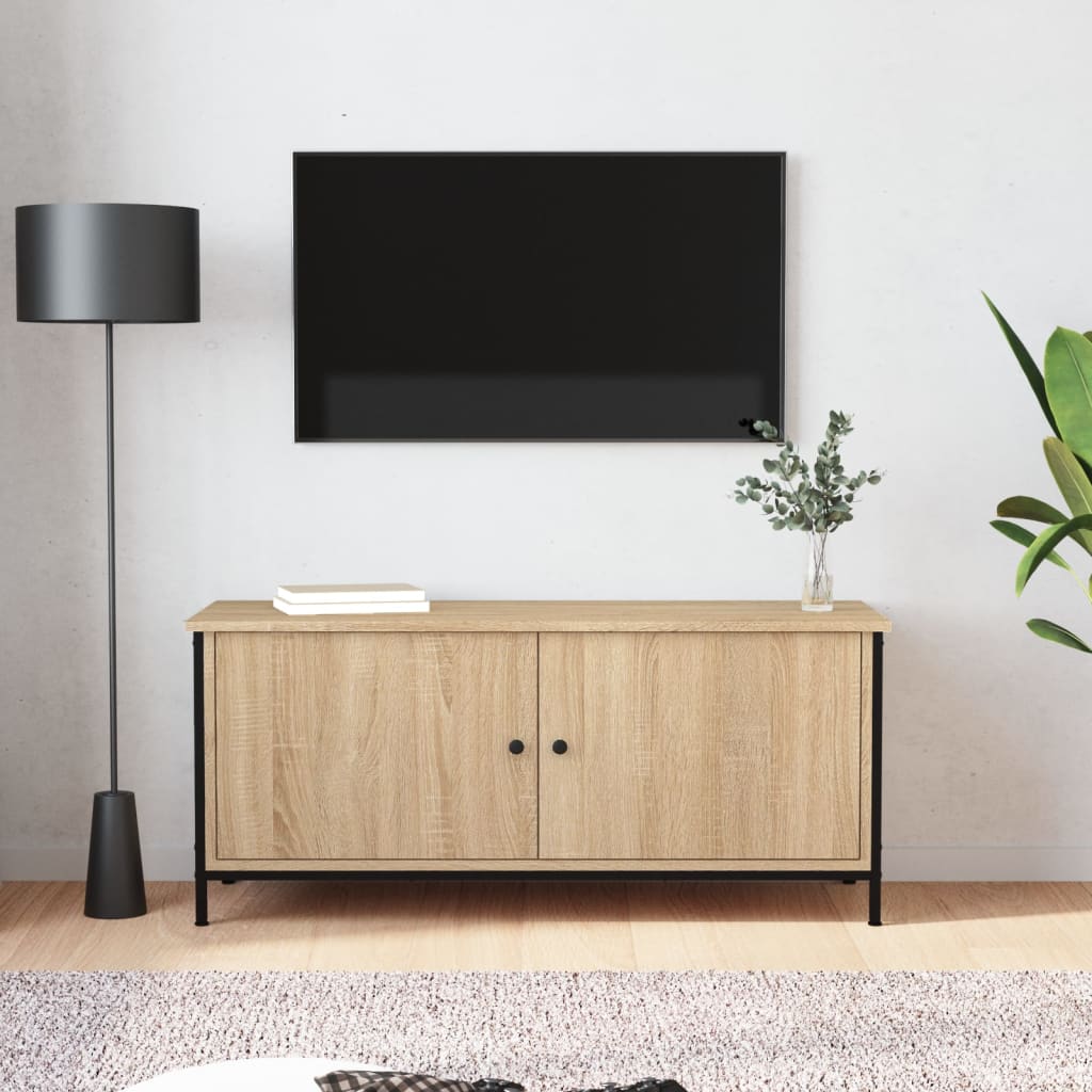 Tv-meubel met deuren 60x35x45 cm bewerkt hout