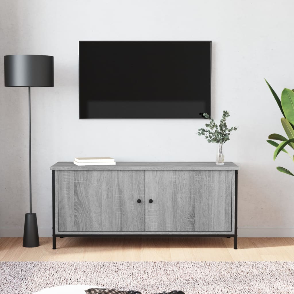 Tv-meubel met deuren 60x35x45 cm bewerkt hout