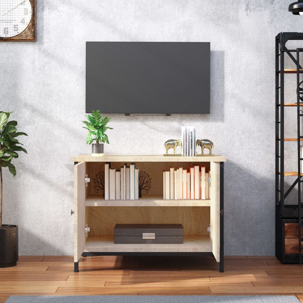 Tv-meubel met deuren 60x35x45 cm bewerkt hout