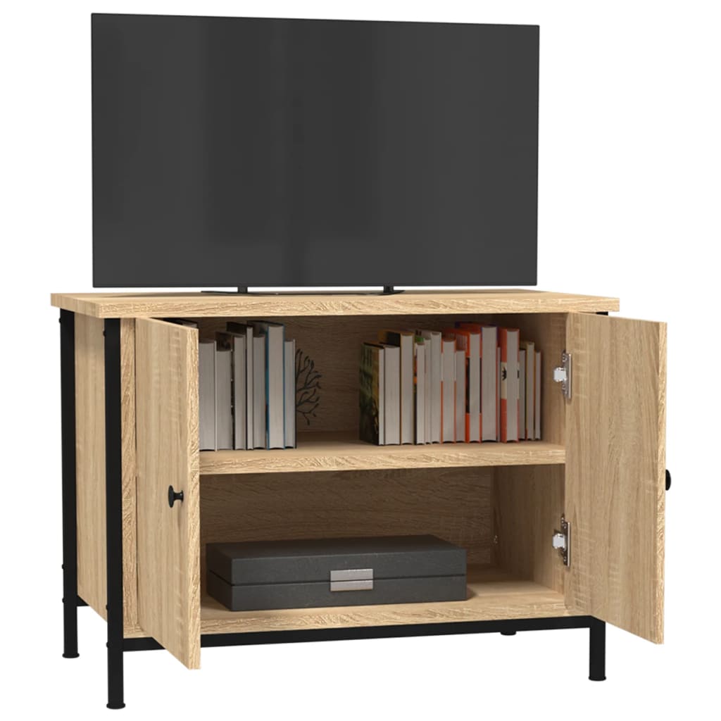 Tv-meubel met deuren 60x35x45 cm bewerkt hout