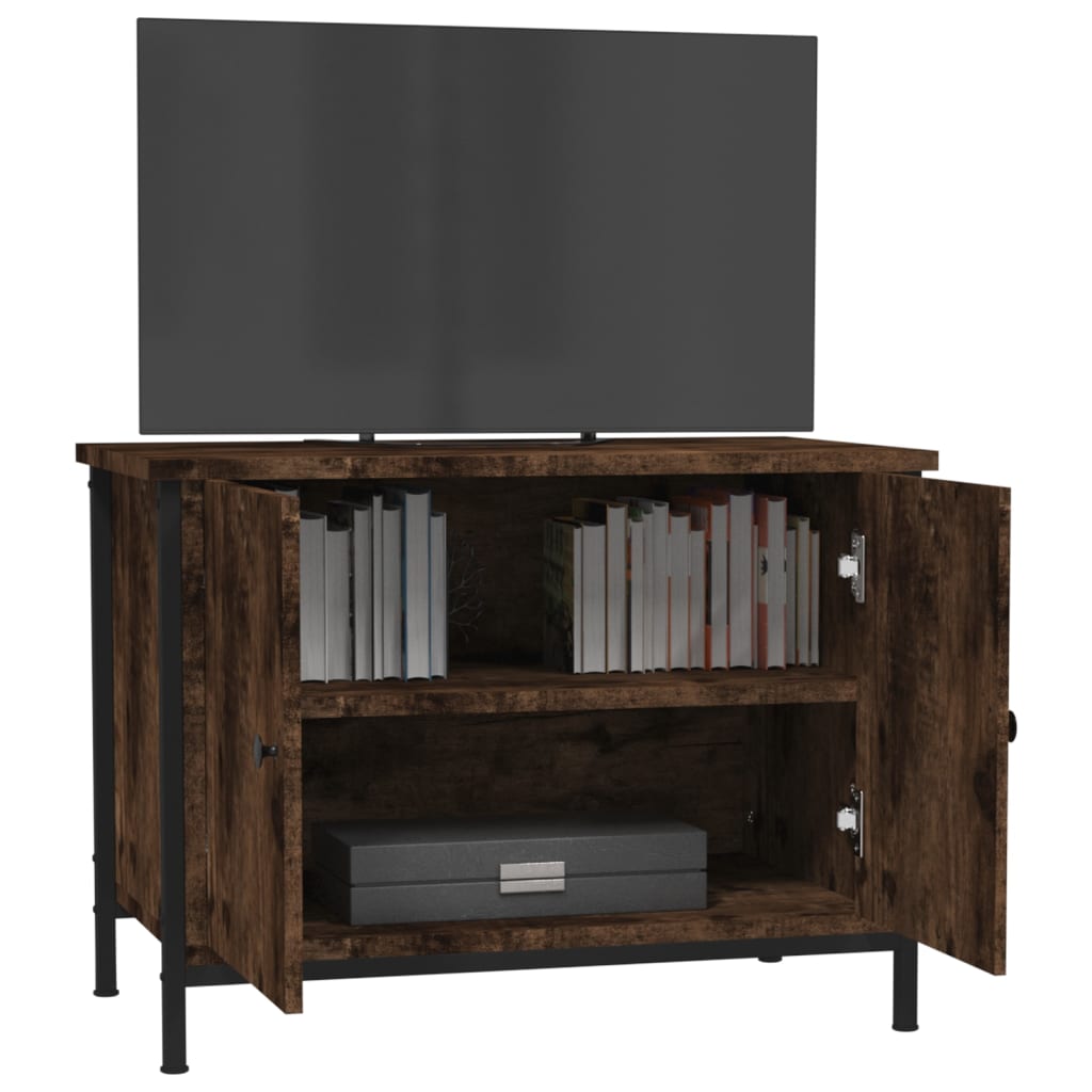 Tv-meubel met deuren 60x35x45 cm bewerkt hout