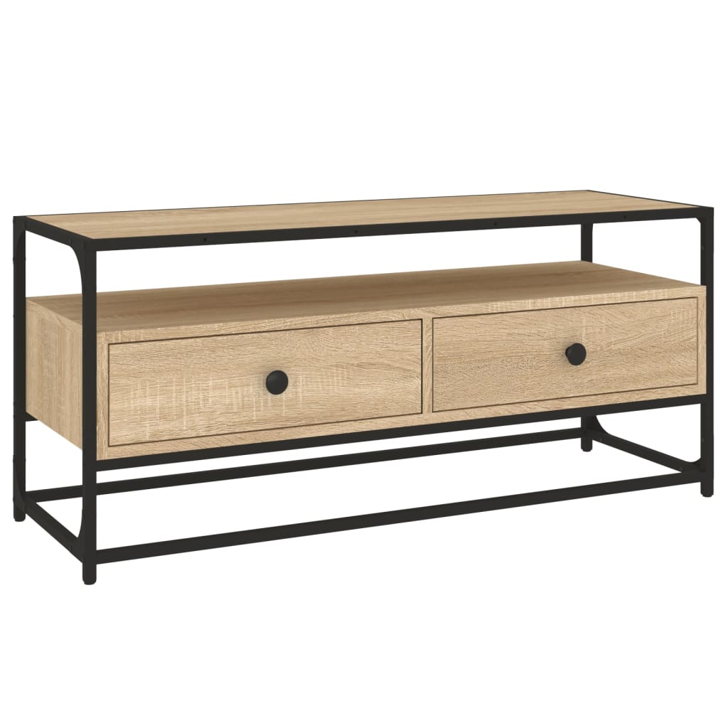 Tv-meubel 80x35x45 cm bewerkt hout sonoma eikenkleurig