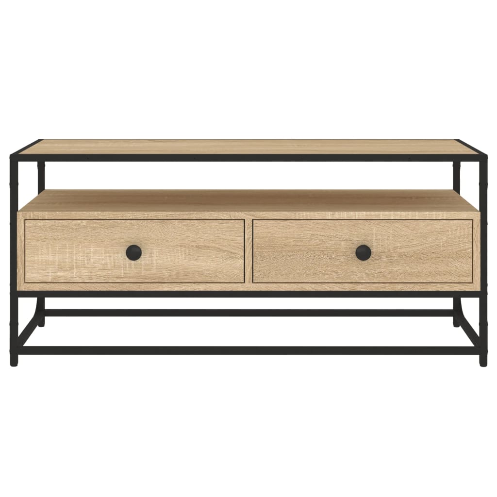 Tv-meubel 80x35x45 cm bewerkt hout sonoma eikenkleurig