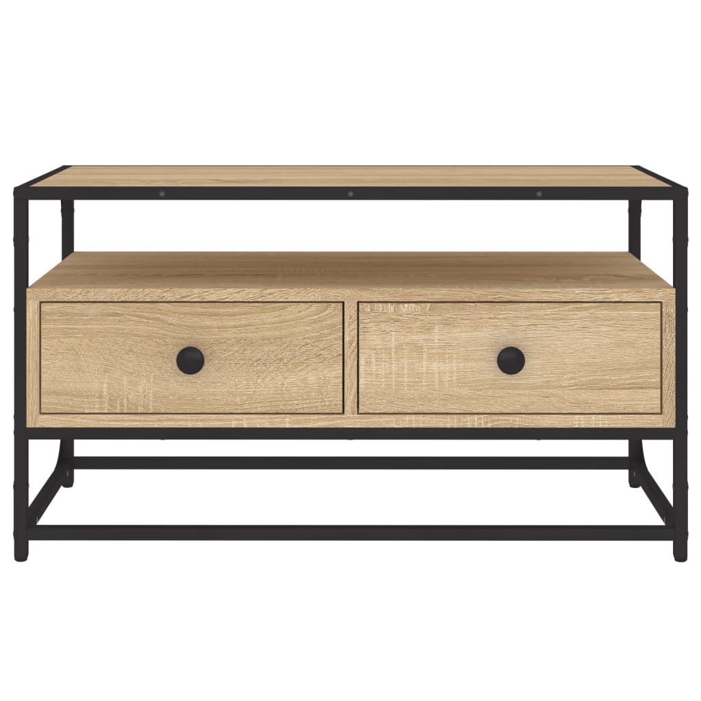 Tv-meubel 80x35x45 cm bewerkt hout sonoma eikenkleurig