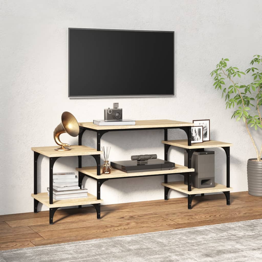 Tv-meubel 157x35x52 cm bewerkt hout eikenkleurig