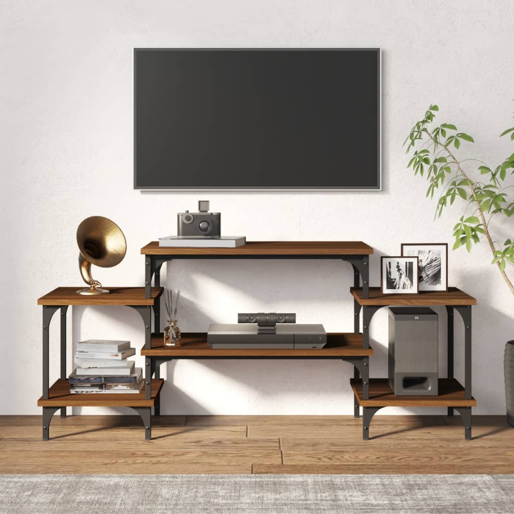 Tv-meubel 157x35x52 cm bewerkt hout eikenkleurig