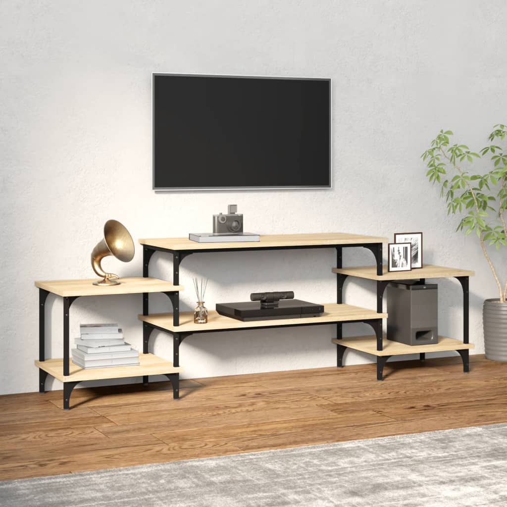 Tv-meubel 157x35x52 cm bewerkt hout eikenkleurig