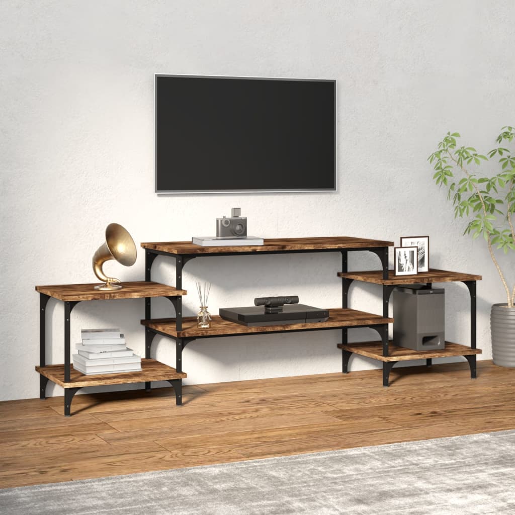 Tv-meubel 157x35x52 cm bewerkt hout eikenkleurig