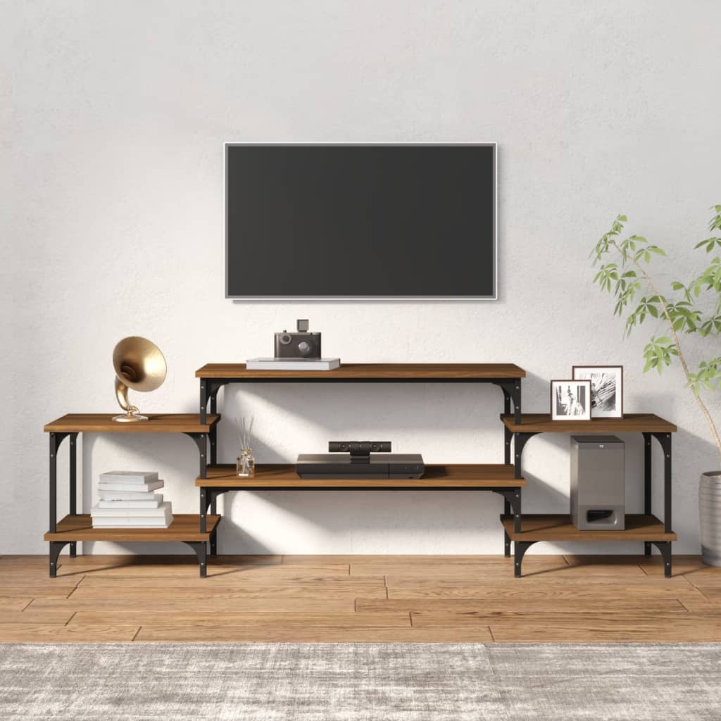 Tv-meubel 157x35x52 cm bewerkt hout eikenkleurig