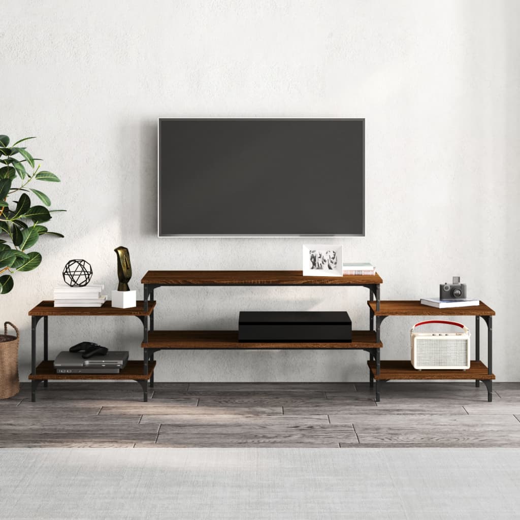 Tv-meubel 157x35x52 cm bewerkt hout eikenkleurig