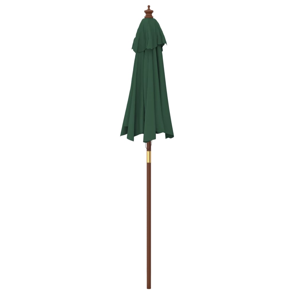 Parasol met houten paal 196x231 cm terracottakleurig