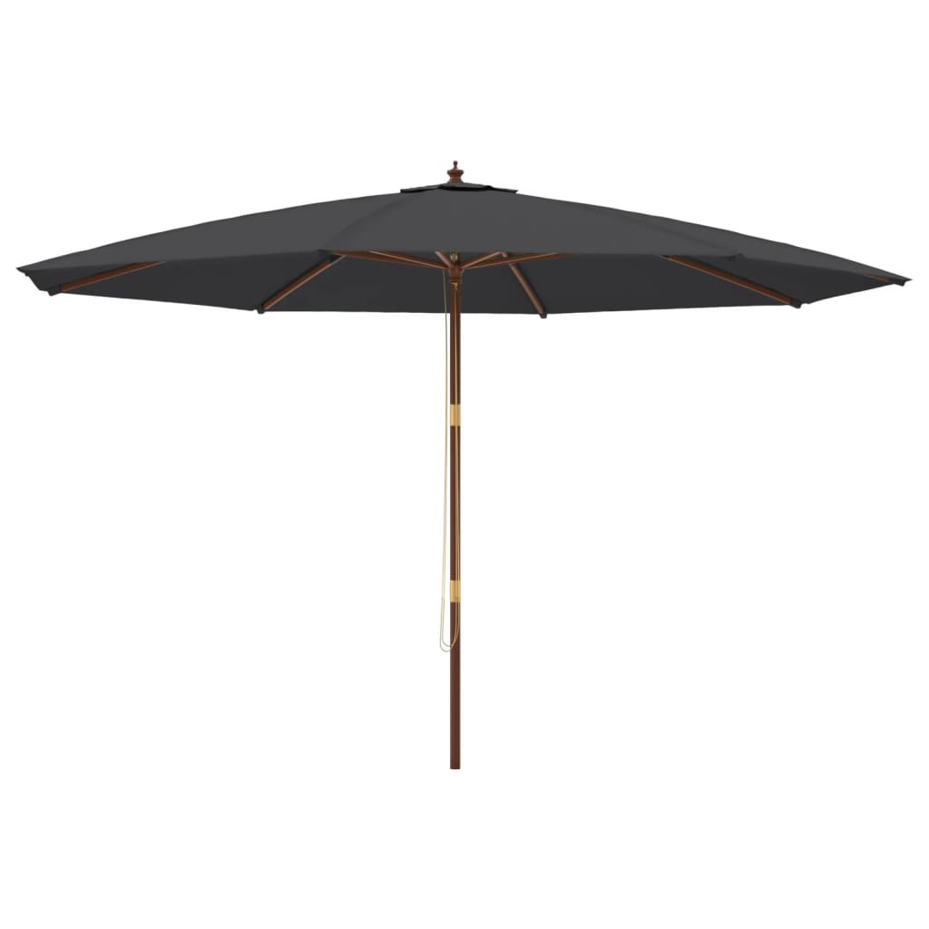 Parasol met houten paal 400x273 cm antracietkleurig