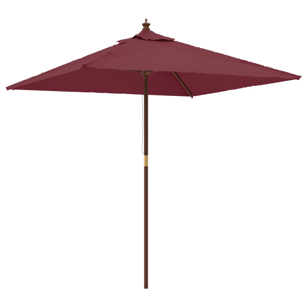 Parasol met houten paal 198x198x231 cm zandkleurig