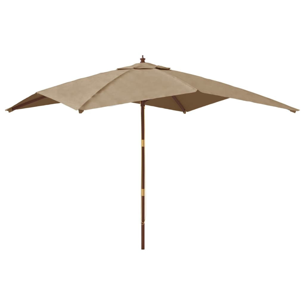 Parasol met houten paal 300x300x273 cm