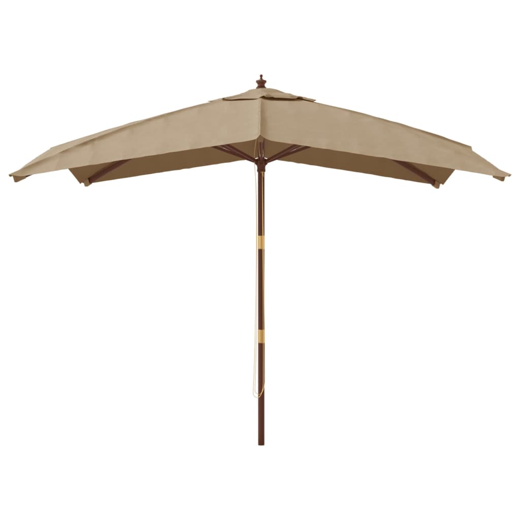 Parasol met houten paal 300x300x273 cm