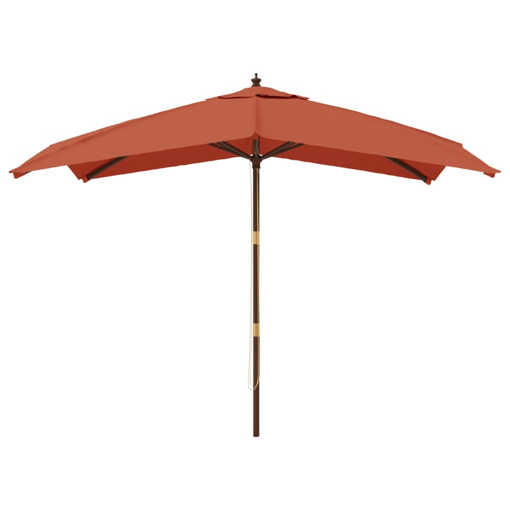 Parasol met houten paal 300x300x273 cm