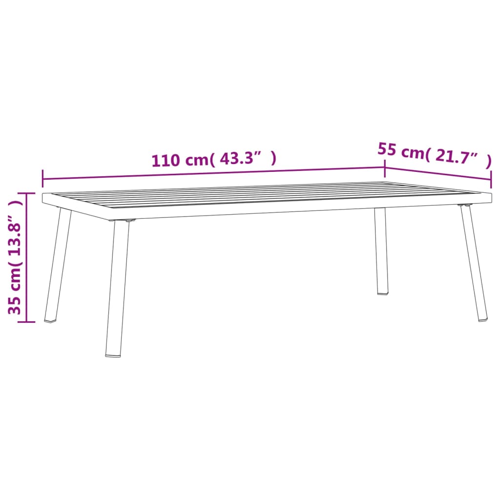 2-delige Loungeset staal antracietkleurig