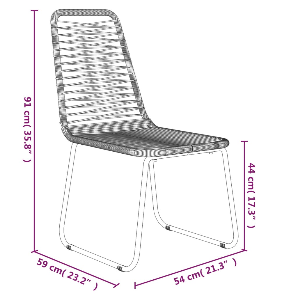 3-delige Tuinset zwart