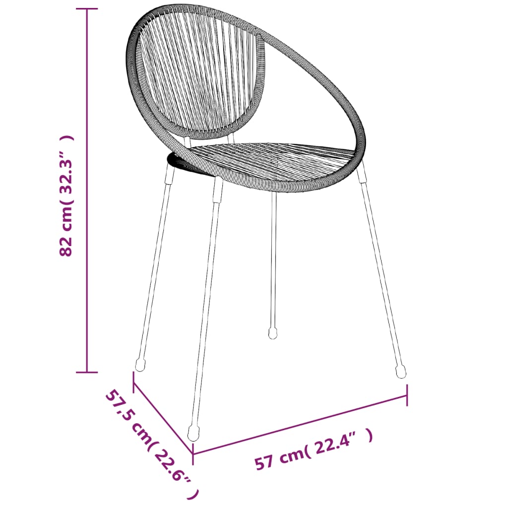 5-delige Tuinset zwart