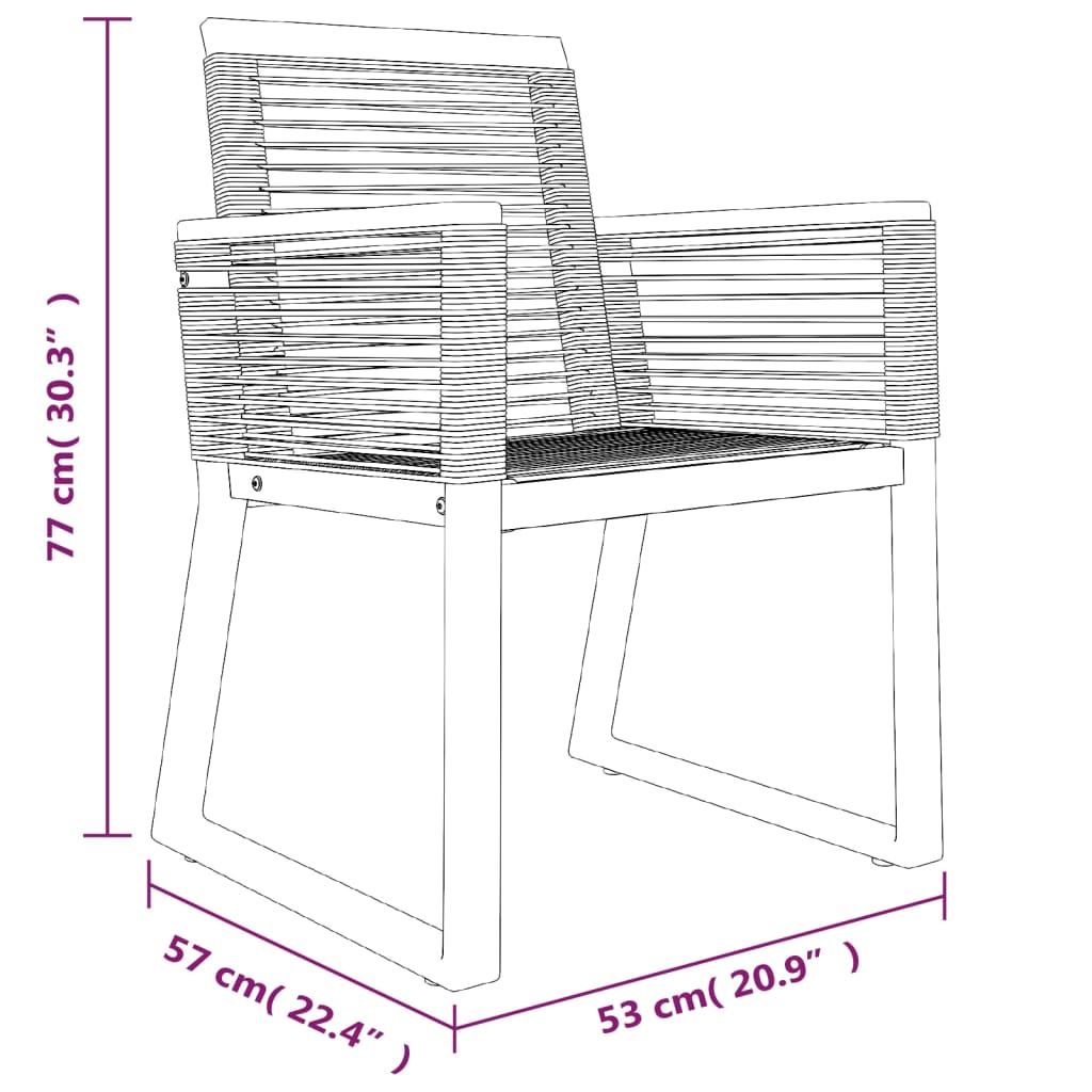 7-delige Tuinset zwart