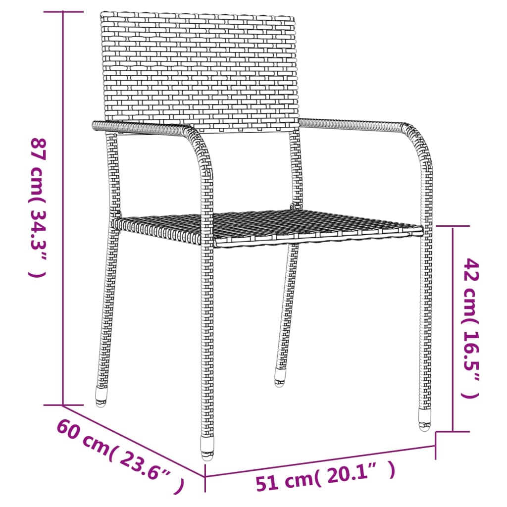 7-delige Tuinset poly rattan