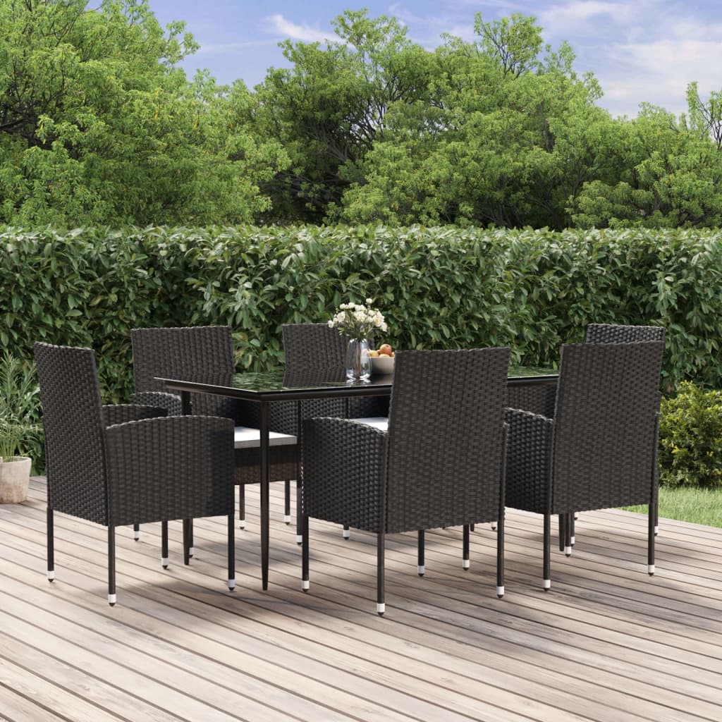 5-delige Tuinset met kussens poly rattan