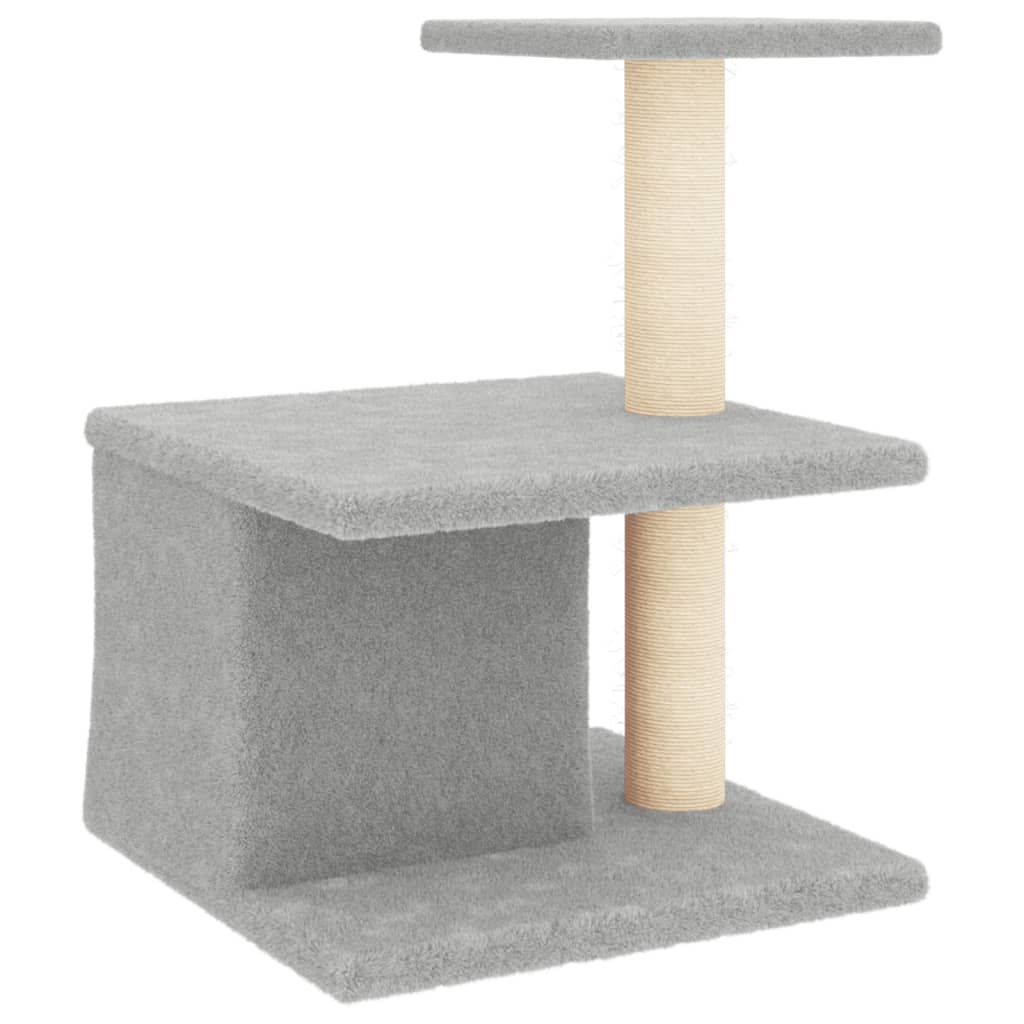 Kattenmeubel met sisal krabpalen 48 cm crèmekleurig