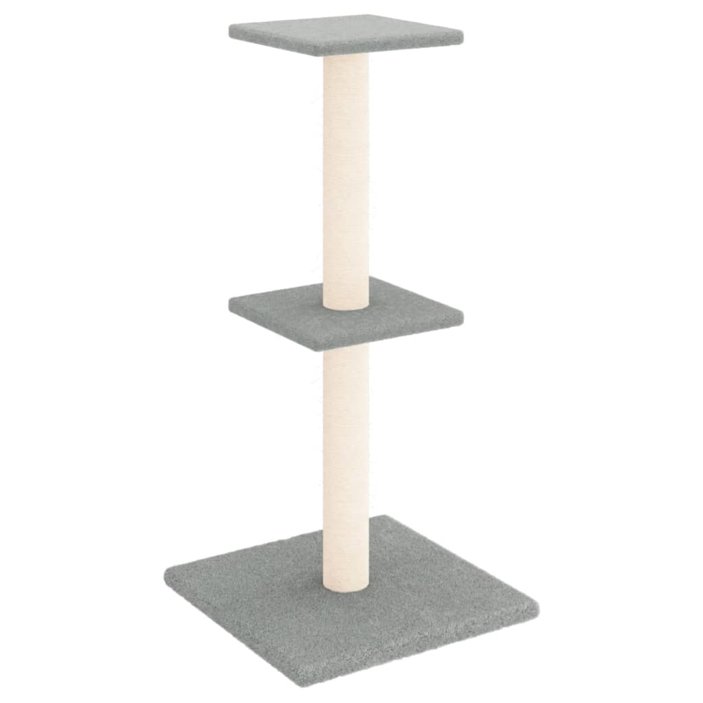 Kattenmeubel met sisal krabpalen 73 cm crèmekleurig